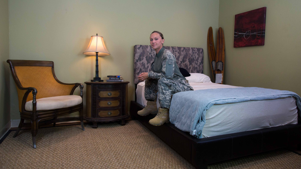 Hot soldier having sex in her uniform Part 1