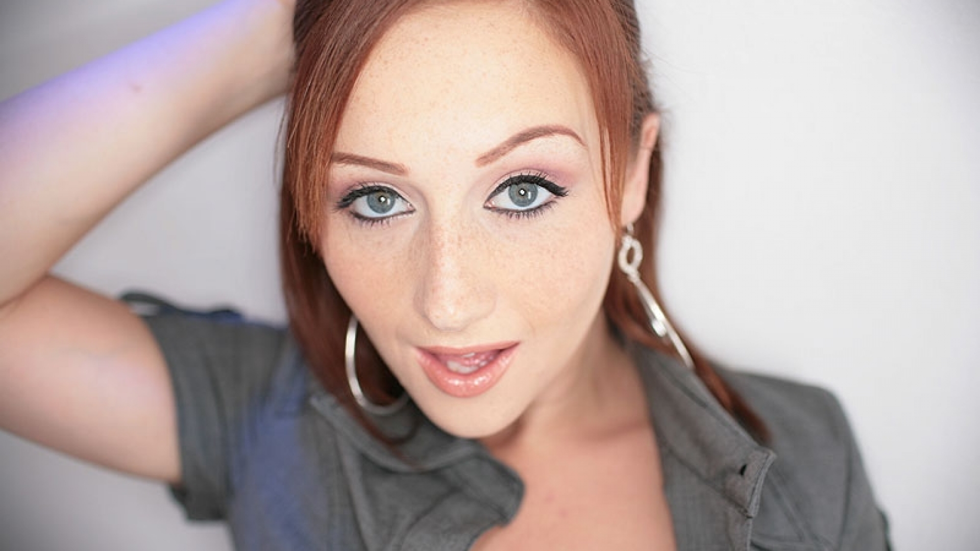 Laila (aka Cameron Love) Cute Redhead Gives Head, Fucks and Swallows Sperm