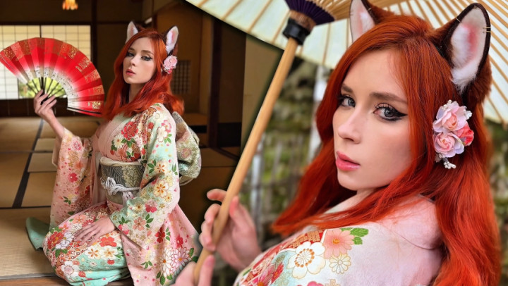 Passionate Fucking with Busty Gorgeous Kitsune in Onsen