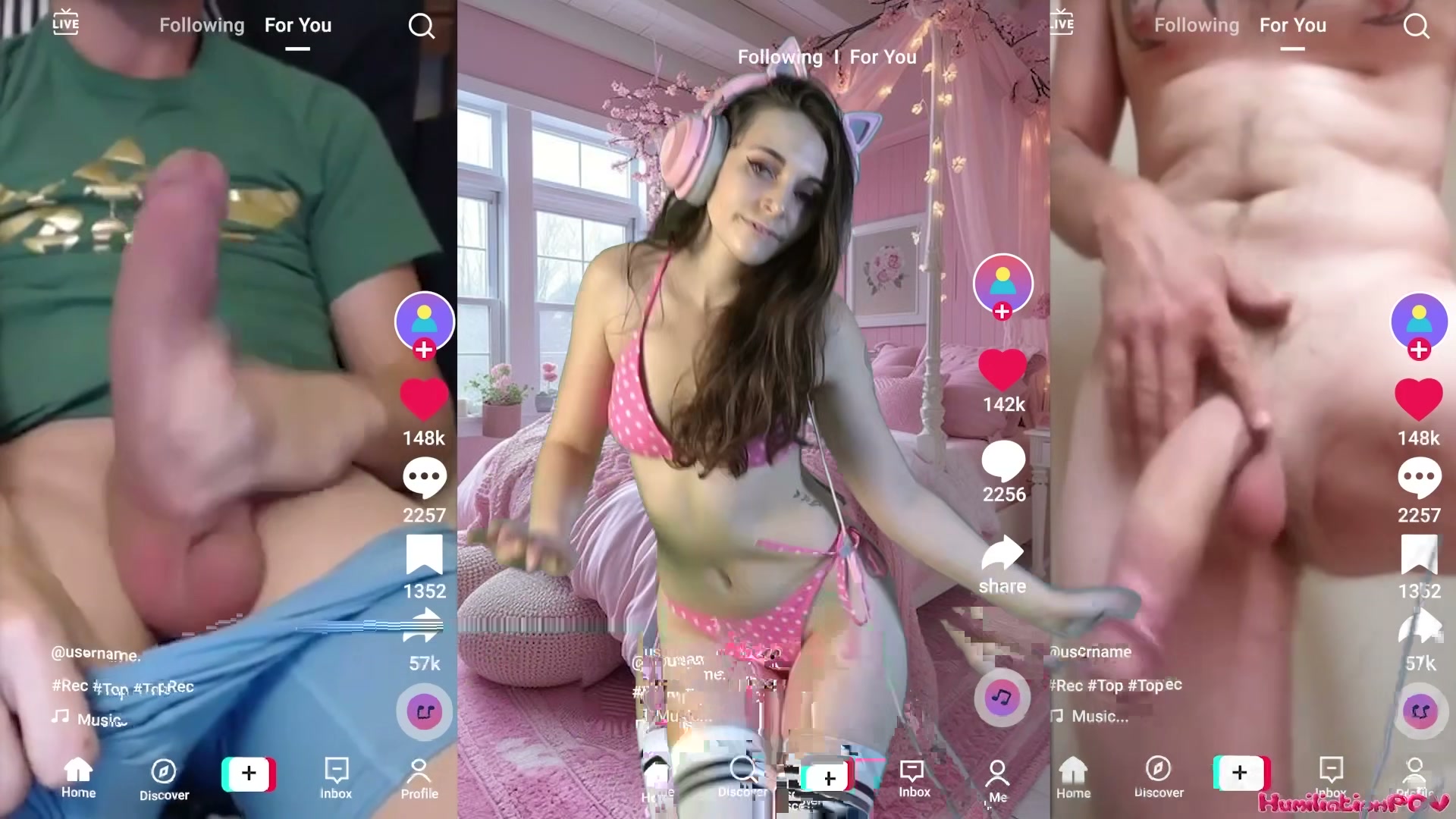 TikTok Headphones And Cock