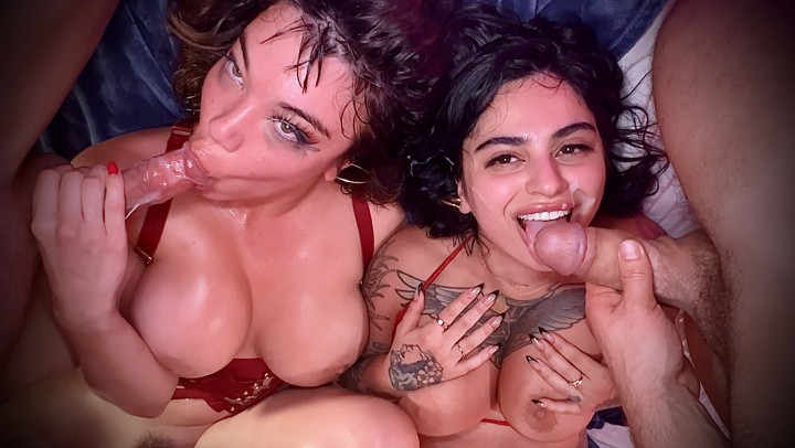 FiLTHY 4-ORGY BIG TiTTED MiLFs | Azzy Star- Little Puck