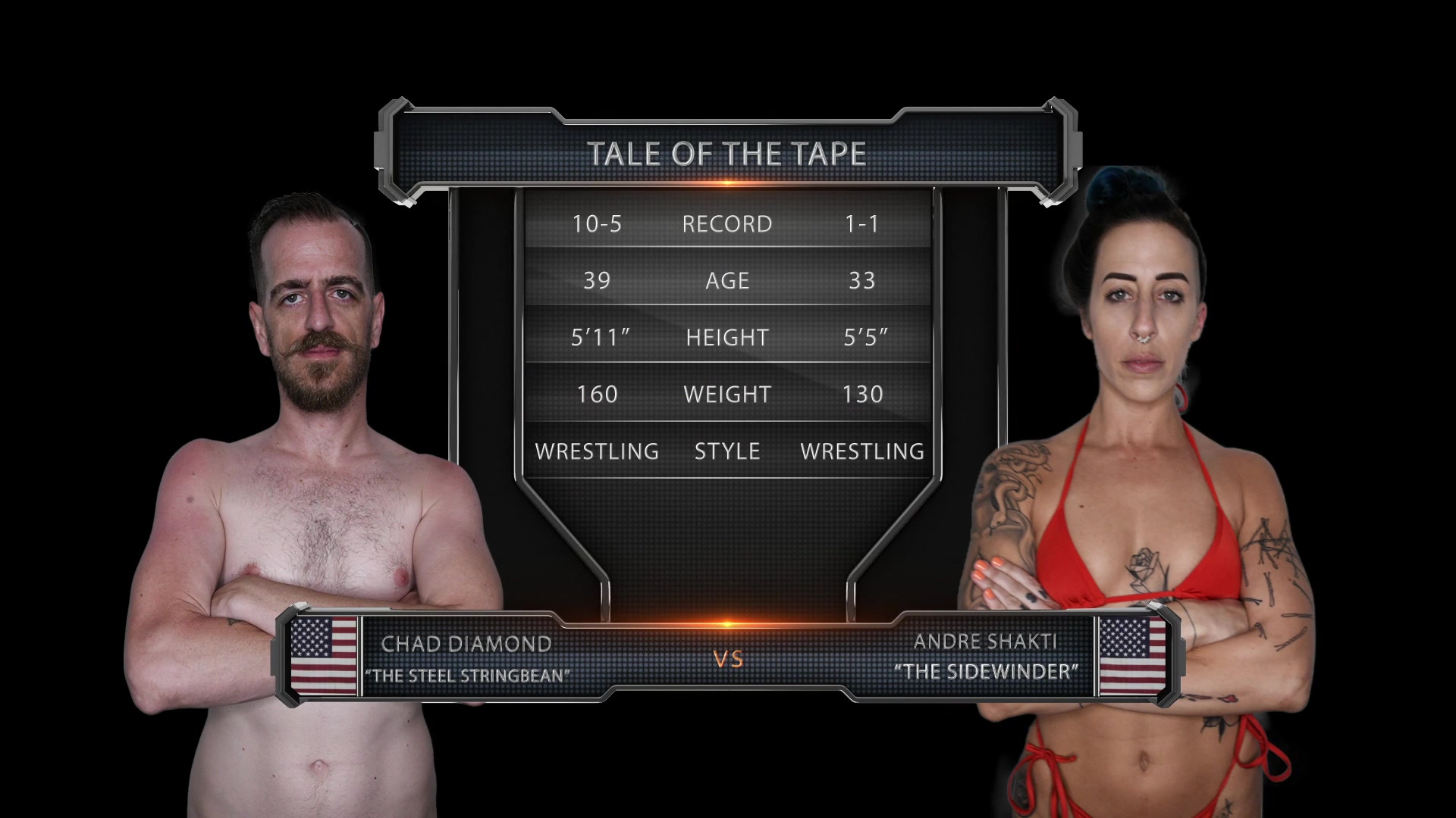 Andre Shakti vs Chad Diamond Mixed Wrestling