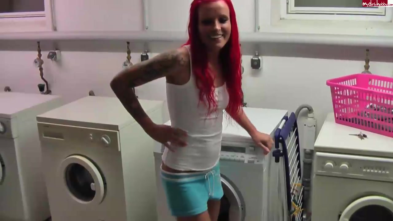 Shy neighbor fucked in laundry room