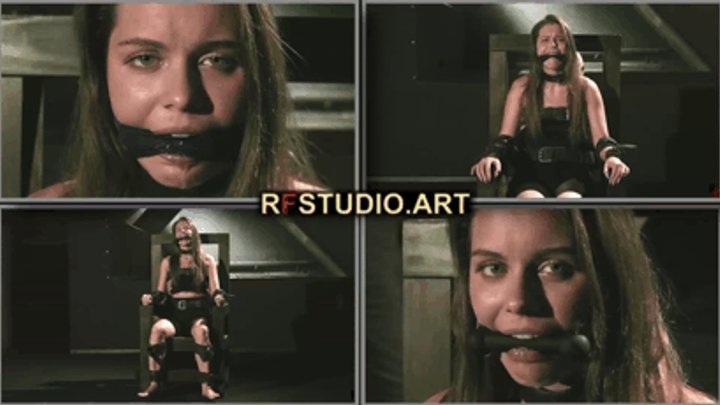Leya - Upper Body Tickling on a Chair + Cleave Gag and Bit Gag with Lots of Drool