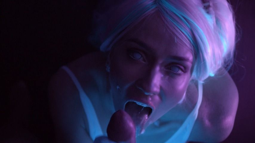 Black Light Close Up Blowjob