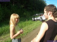Horny blonde gets her cunt drilled hard on video