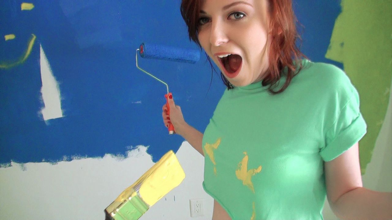 Redhead Tits Painting Nude