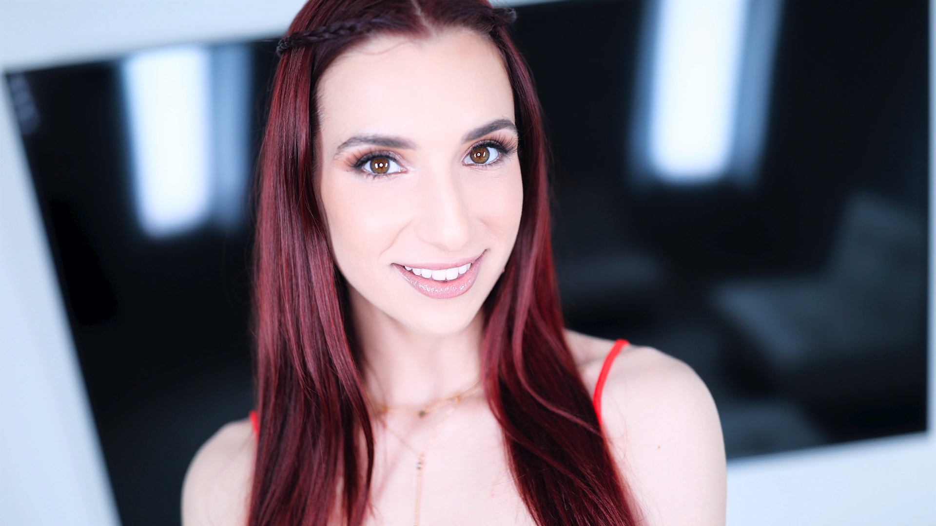 Amateur Allure Welcomes April Snow, Sexy Redhead Sucks Cock, Gets Fucked and Swallows a Hot Load