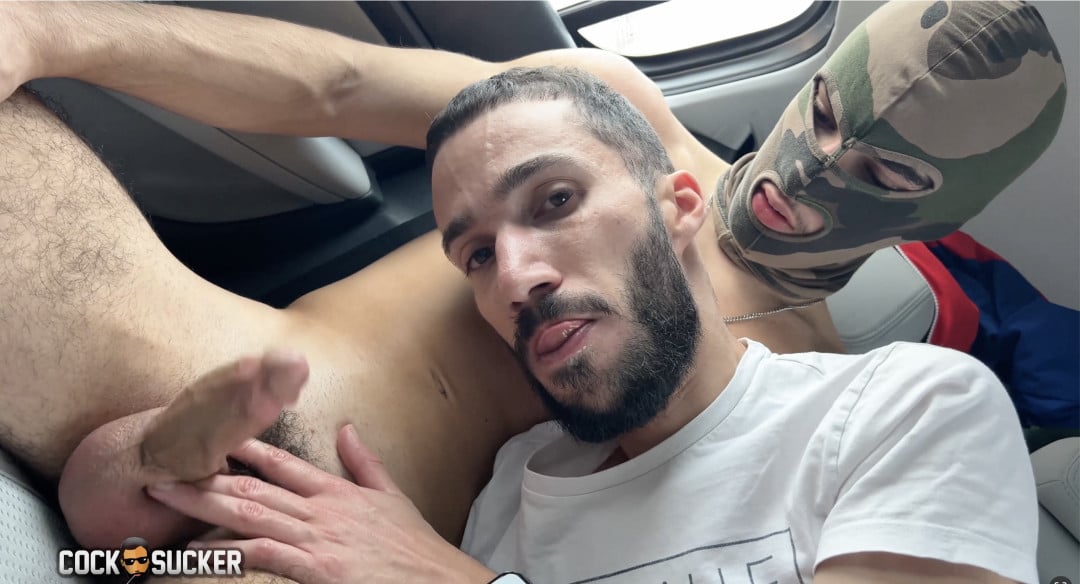 Curious hetero - first gay blowjob by Cocksucker