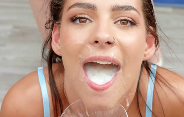 Alexa Throat #1 - Bukkake - Second Camera