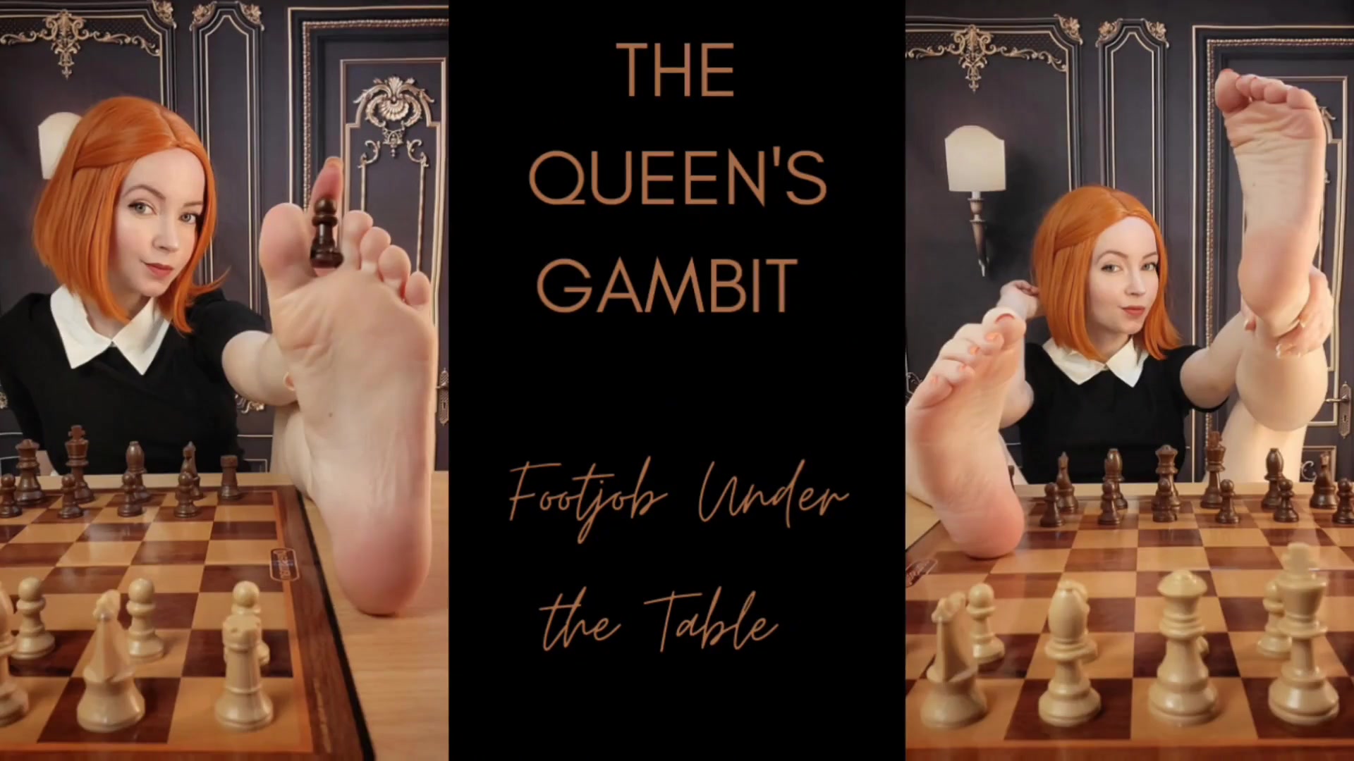 Queen’s Gambit: Footjob Under the Table