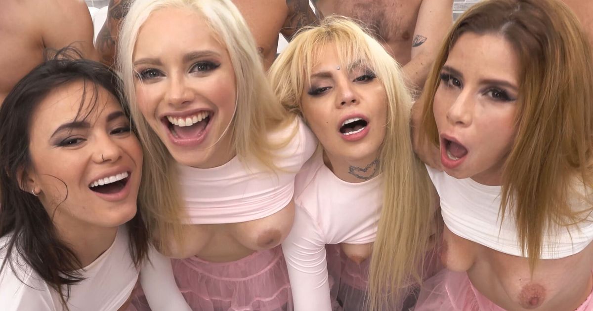Hardcore Orgy 8on4 LucyMendez VivianLola KiraSex AshleyRose DP DVP DAP TAP TVP Interracial