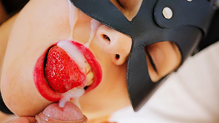 Delicious Strawberries with Cum-Cream