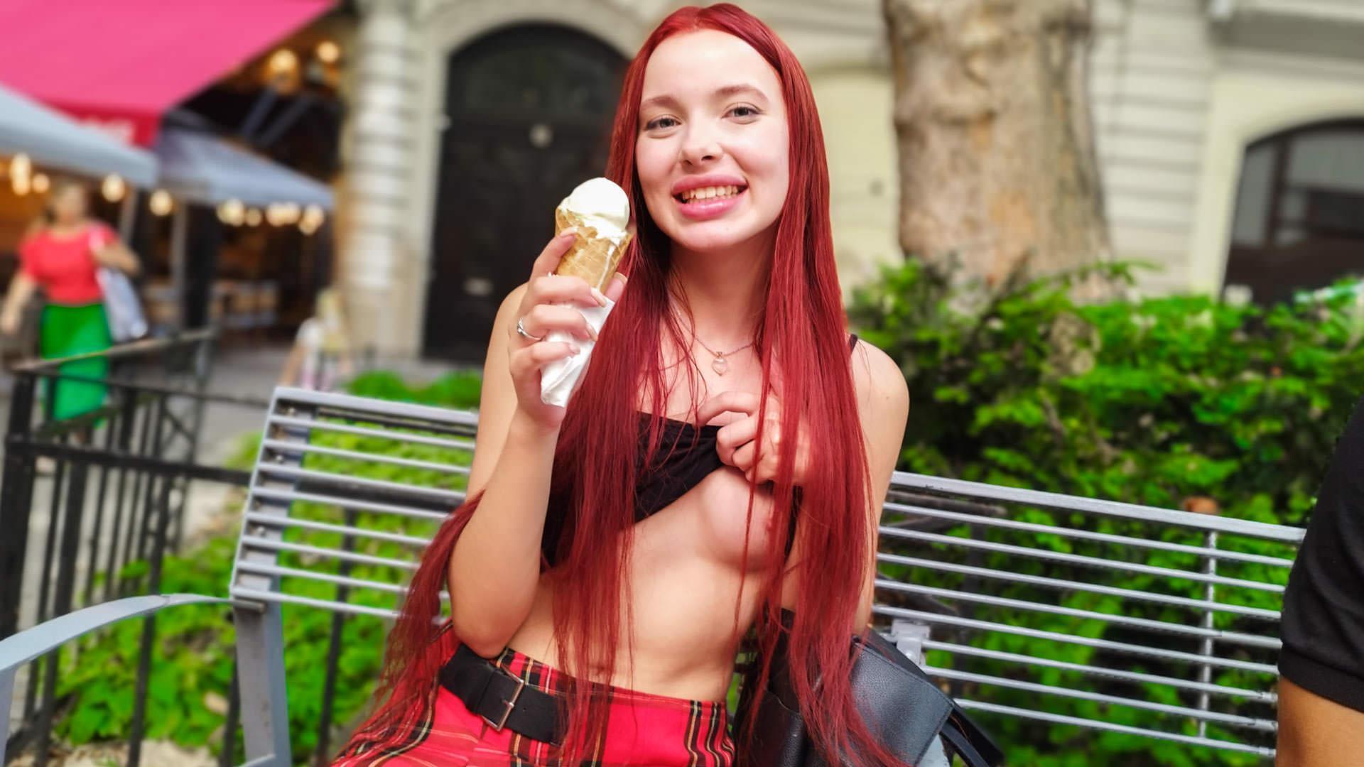 Megan Murkovski Naughty Ice Cream Loving 18-Year-Old Redhead Russian