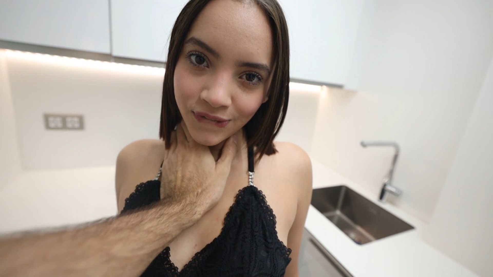 She gives me a blowjob while other couple have sex next room