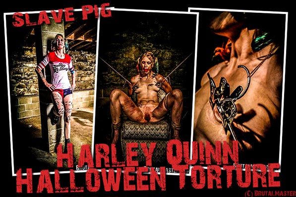 Slave Pig - Harley Quinn Halloween Torture