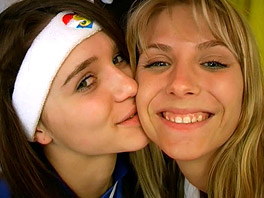 Lesbian fun in the dressing room