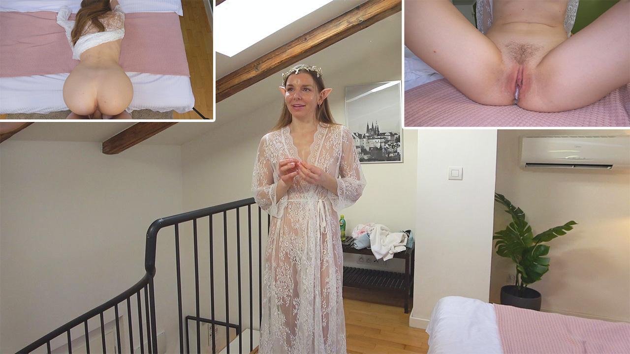 The Elf Costume Fits Her Well