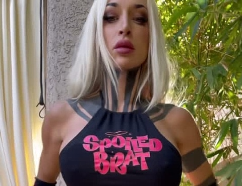 Sexy Spoiled Brat Strip Tease And Flexing