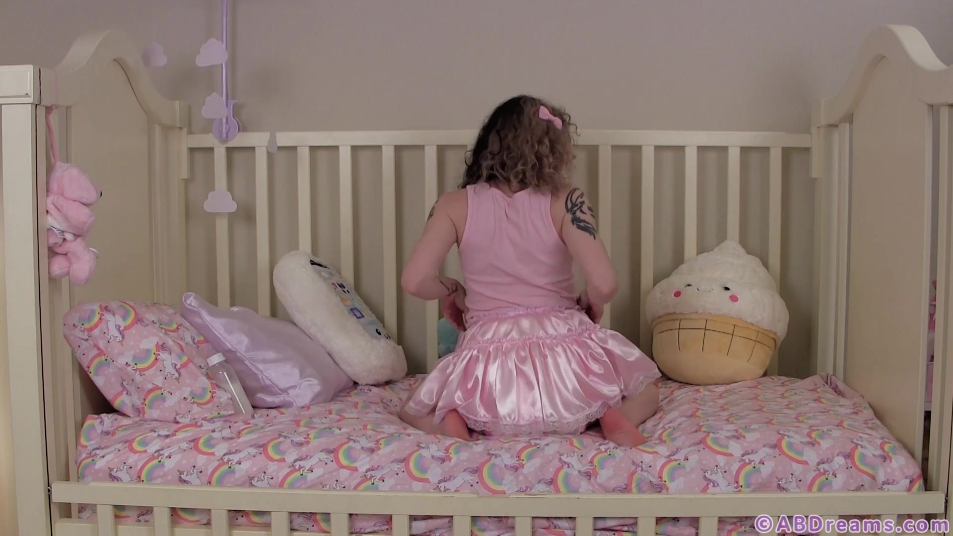 Luna Plays in the Crib