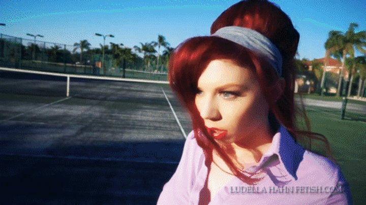 Tennis Court Freeze: Ludella Becomes Country Club Sex