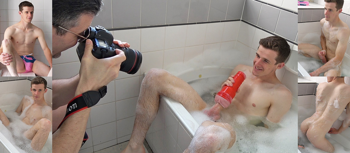 Brad Hunter Playing With His Thick Cock in the Bath