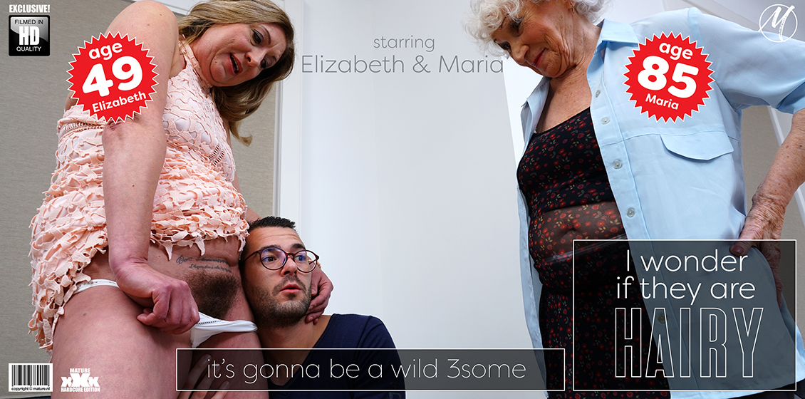 A hairy granny threesome goes extremely wild