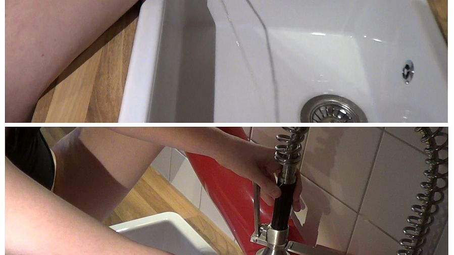 Pissing in the sink (hard beam)