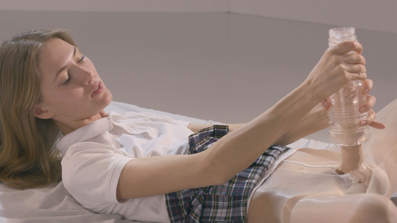 College Girl Mia Reese Masturbates Her Cock