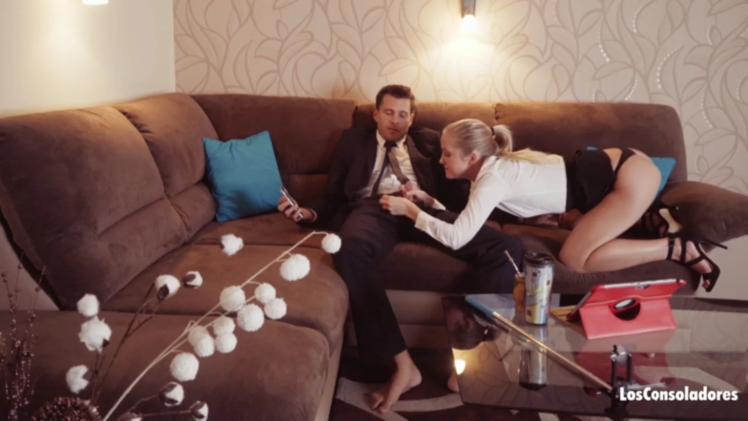 Spanish Babe Consoled By Couple