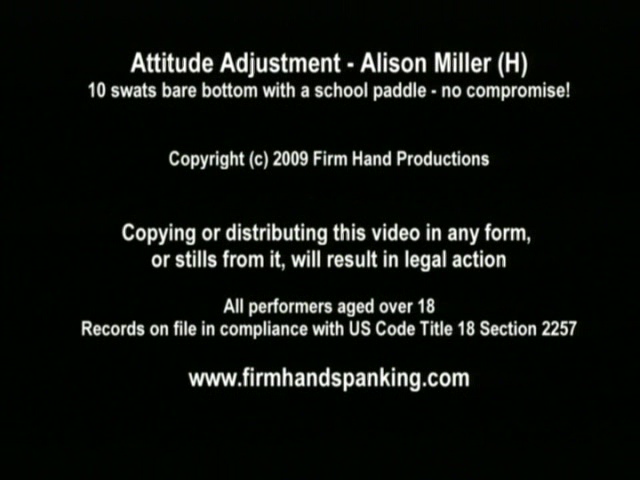 Poor grades and failing a class need motivation, so Alison Miller is due the board!