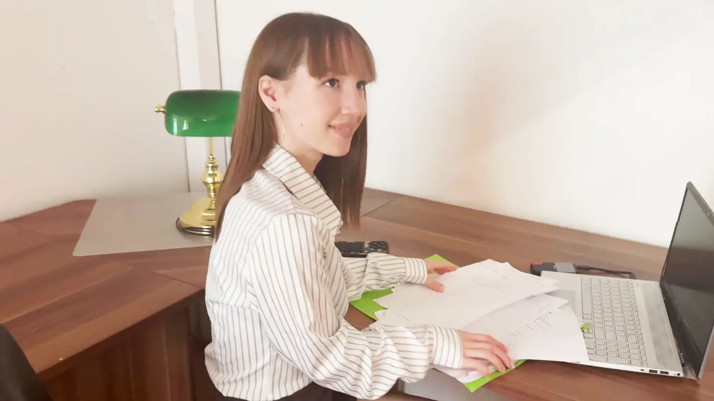 Kate, fucked in her office!