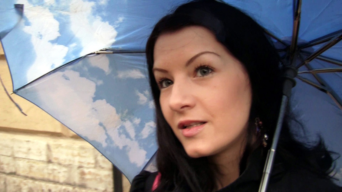 Brunette Law Student Needed Some Convincing