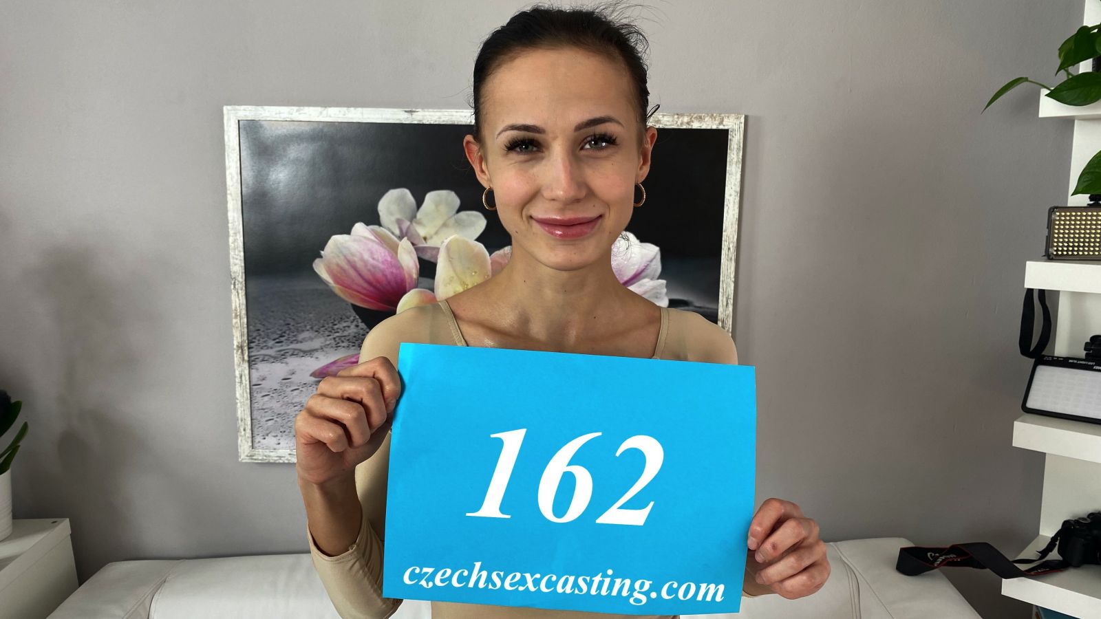 Fit brunette gets some casting action