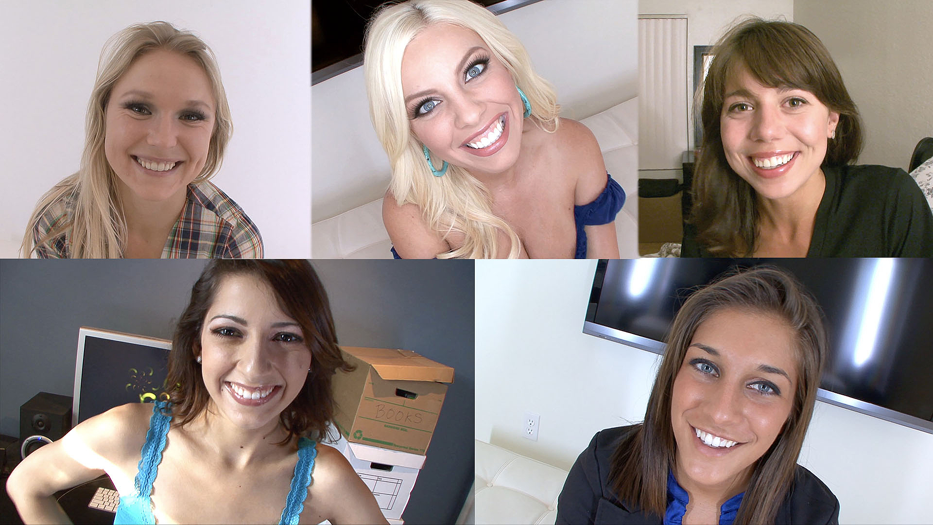 Pre-Auditions 12, Natalia Rogue, Britney Amber, Myla Beth, Lexi Bloom and Mischa Brooks Swallow Cum