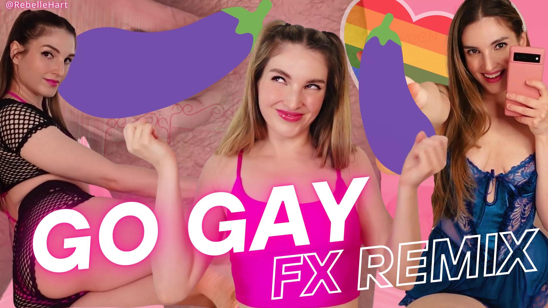 Go Gay FX Remix - Encouraged Bi Training and Cock Worship with Rebelle Hart