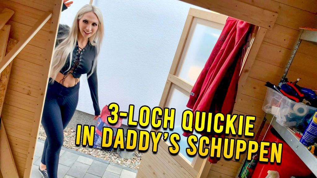 3 - Hole quickie in Daddy's shed