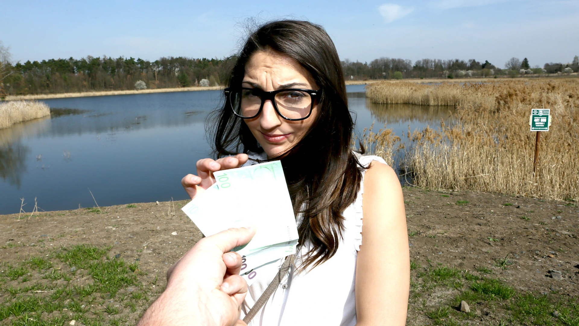 Hard Cock for Spanish Pussy Outside