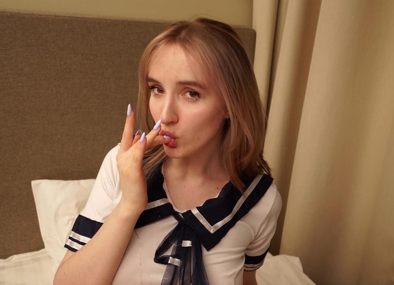 The student could not resist and gave herself to her neighbor. Erica Mori. by Murkovski