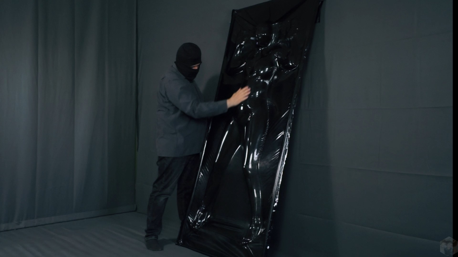 Dancing In A Black Vertical Vacuum Bed