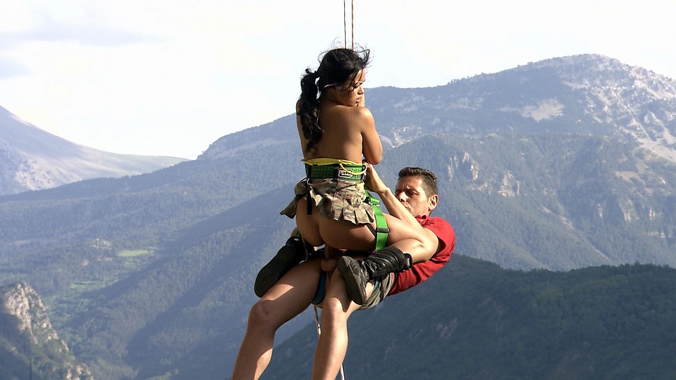 Luoi Mai extreme fuck on a bike and in the air