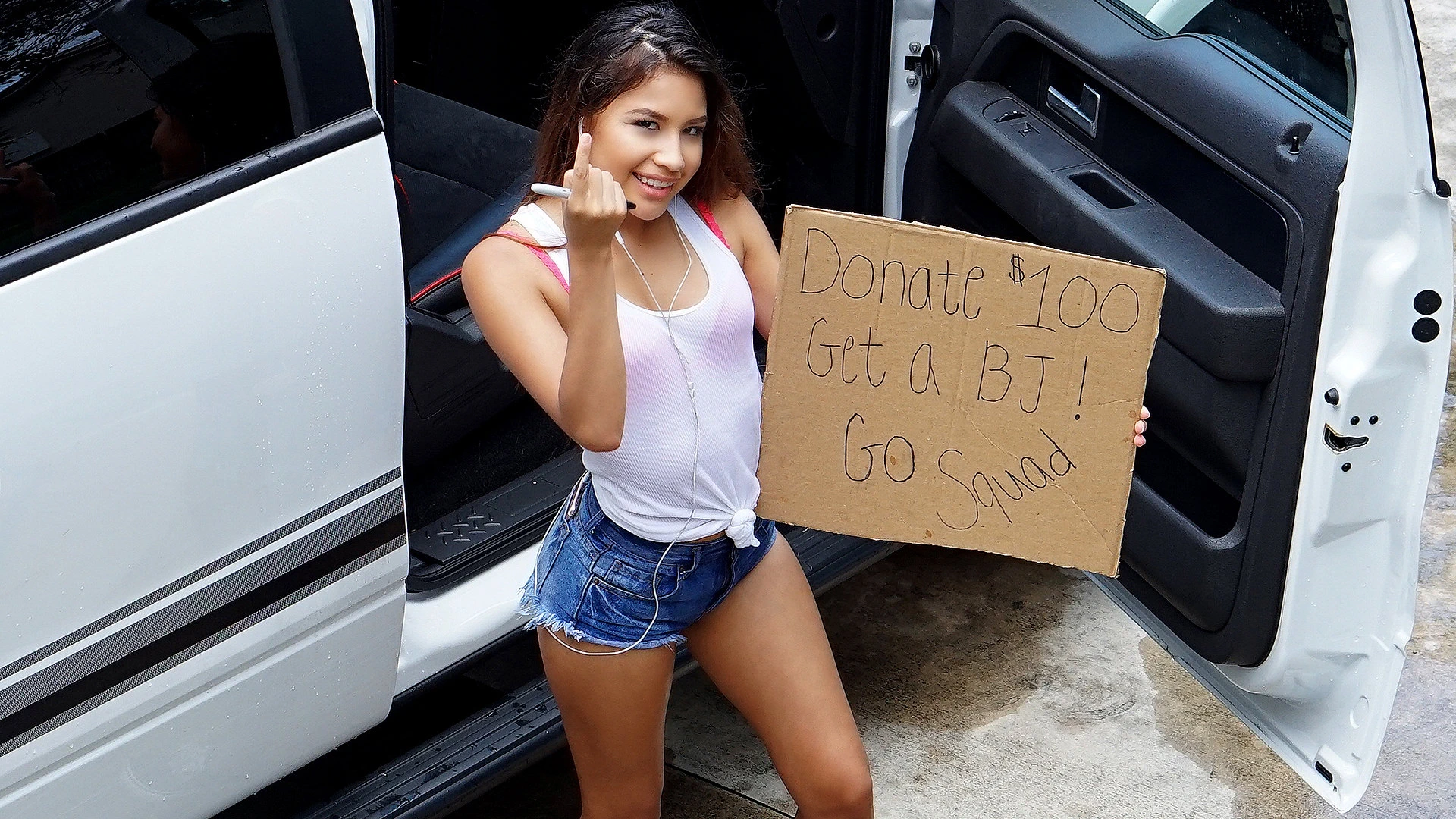 Teen Spinner's Wet T-Shirt Car Wash