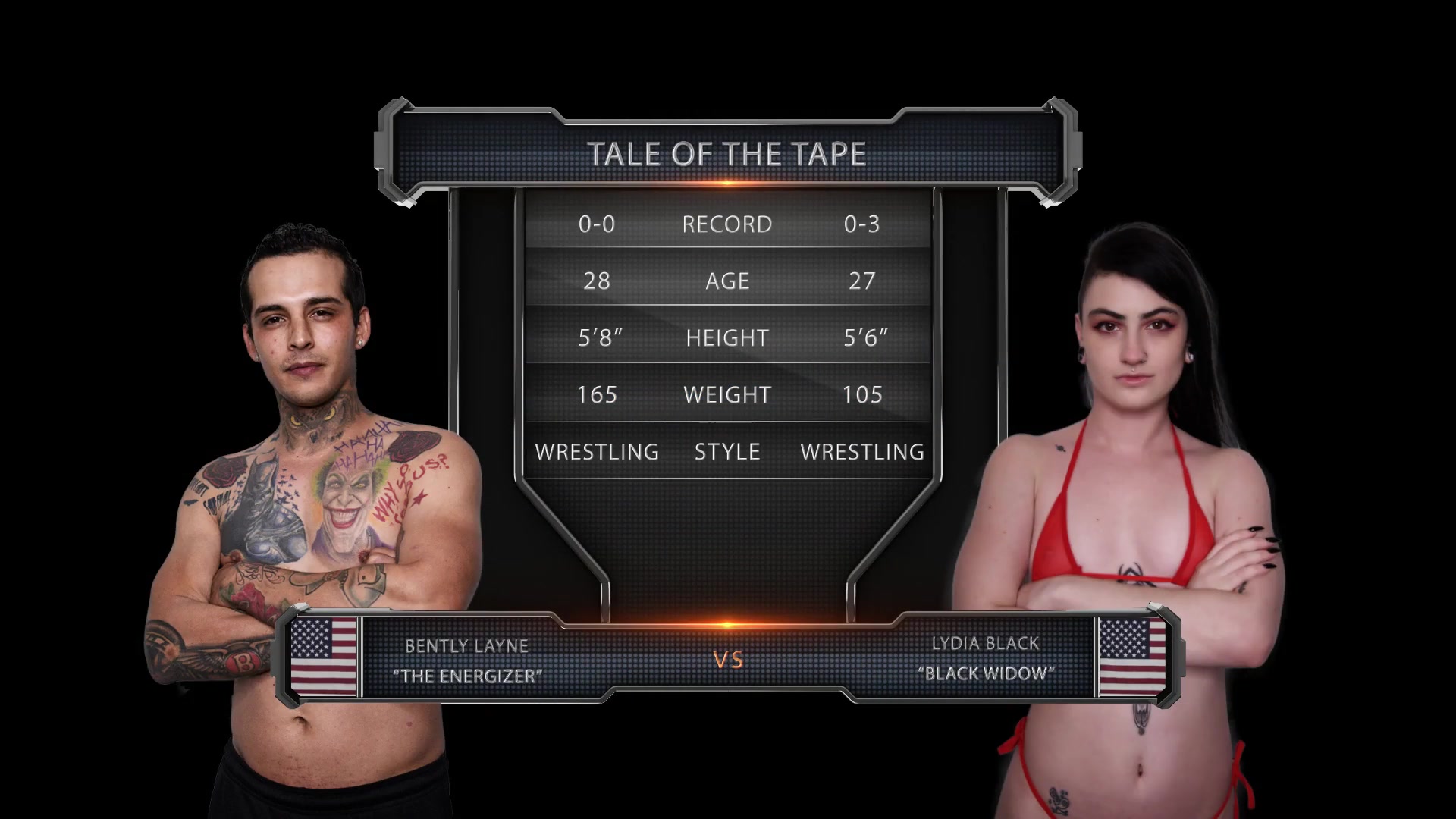 Lydia Black vs Bently Layne Mixed Wrestling