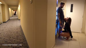 Hotel Hallway Blowjob