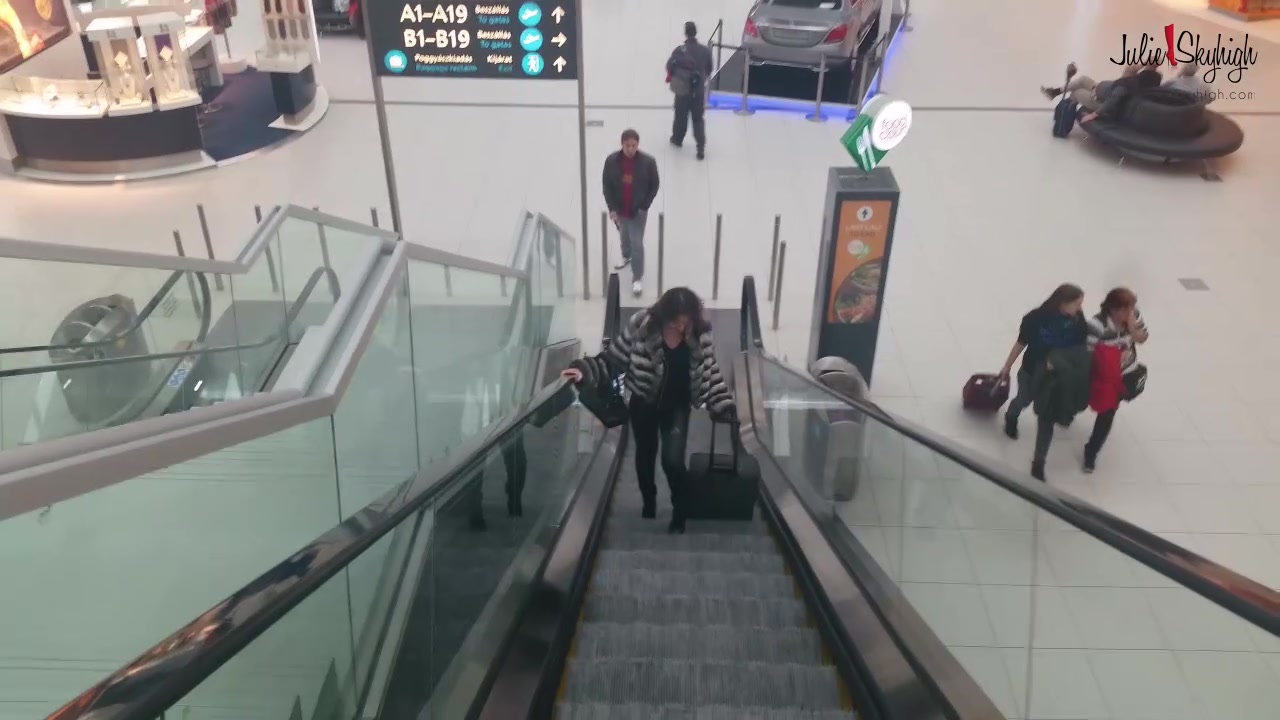 Public Flashing With the Highest Heels As Possible in Airport