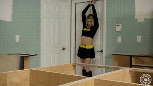 Cory Chase As Batgurl in Bound and Drilled