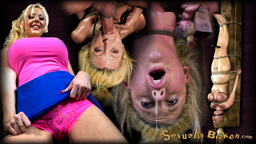 ULTIMATE THROAT BOARDING: Courtney Taylor bound to a 300lb 10x10 and suspended!