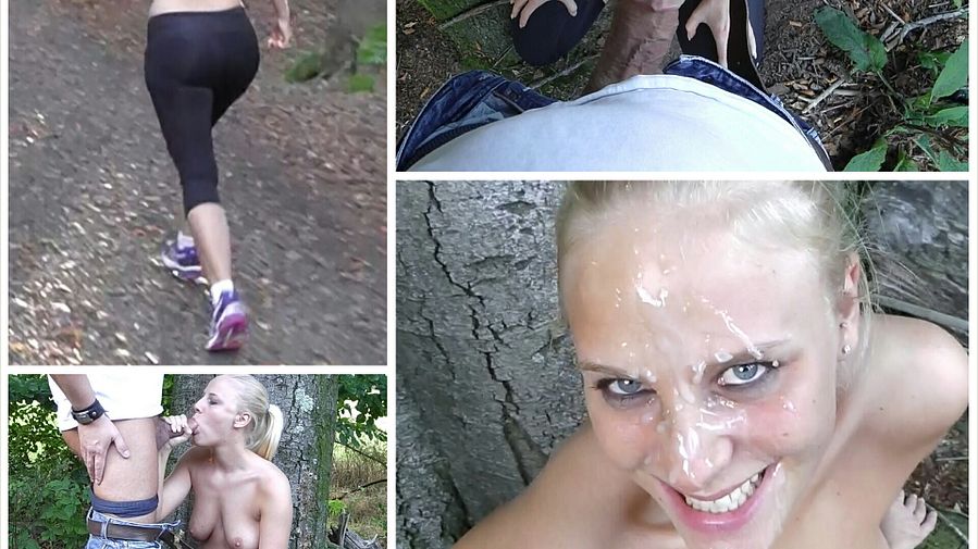 Blowjob while jogging - Mega Facial