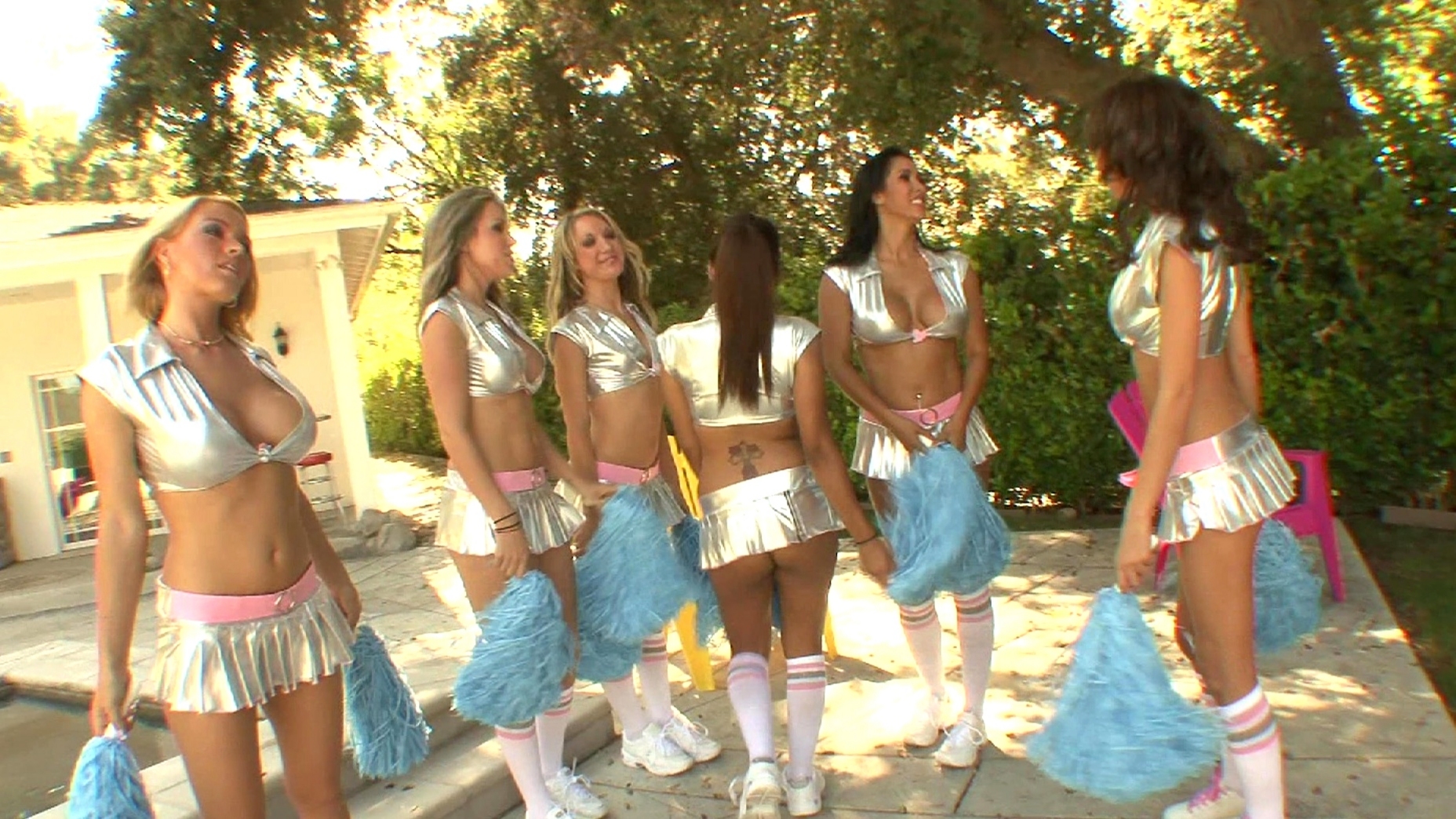 Amy Brooke And Her Cheerleading Squad Participates In Wild Orgy