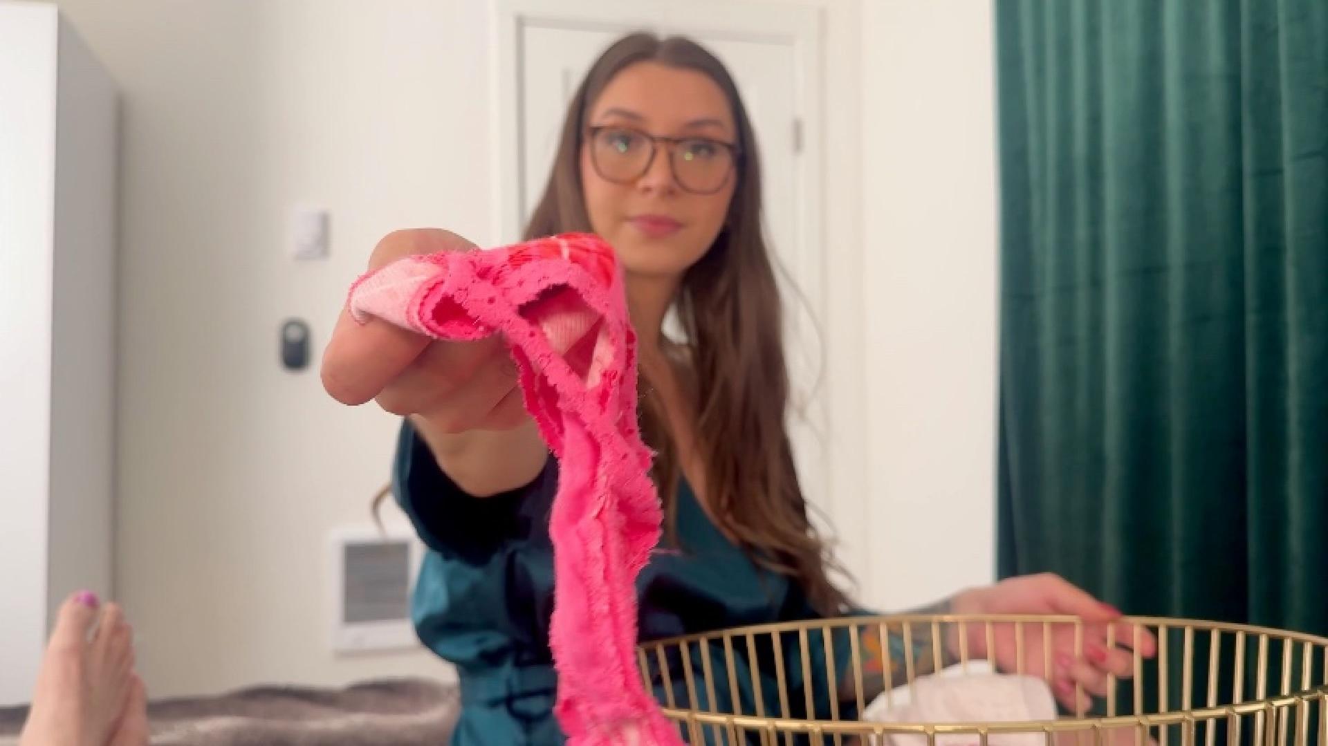 POV Sex Tape: Step-Mom Makes You Smell Her Panties